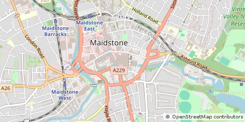 Map of Maidstone, Kent