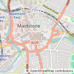 Map of Maidstone, Kent
