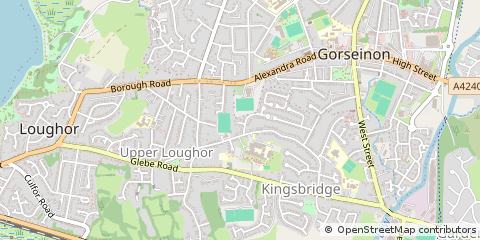 Map of Loughor, Swansea