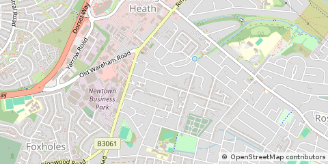 Map of Poole, Dorset