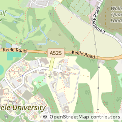Map of Keele, Staffordshire