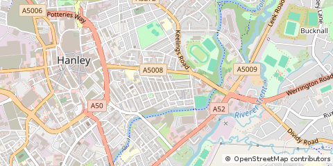 Map of Stoke on Trent