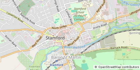 Map of Stamford, Lincolnshire