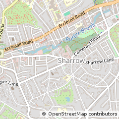 Map of Sheffield, South Yorkshire