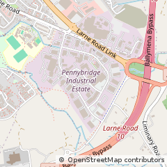 Map of Ballymena,, CO. Antrim.