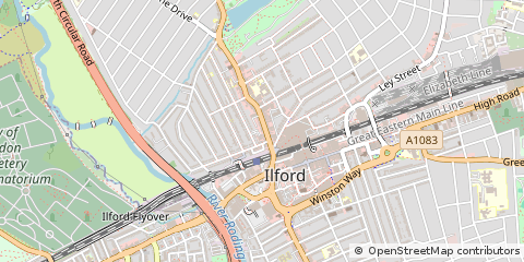 Map of Ilford, Essex