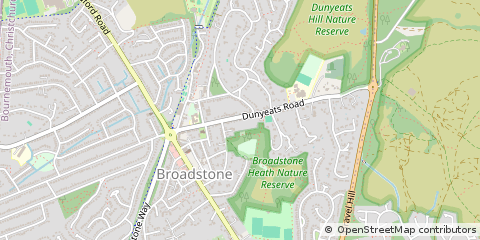 Map of Broadstone, Dorset