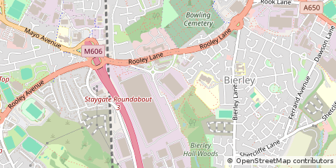 Map of Bradford, West Yorkshire