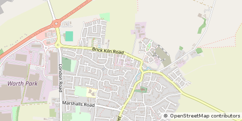 Map of Raunds, Northamptonshire
