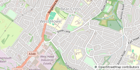 Map of Bournemouth, Dorset