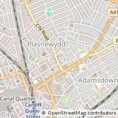 Map of Cardiff, South Glamorgan