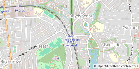 Map of Cardiff, South Glamorgan
