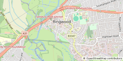 Map of Ringwood, Hampshire
