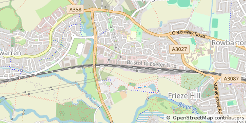 Map of Taunton, Somerset