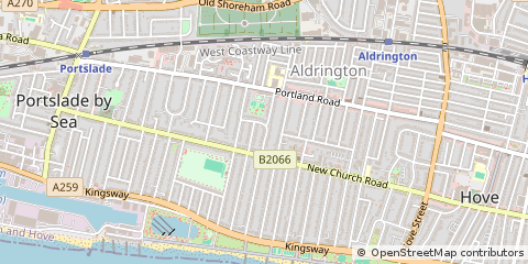 Map of Hove, East Sussex