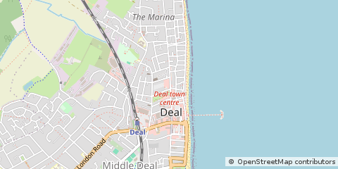 Map of Deal, Kent