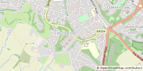 Map of Redditch, Worcestershire