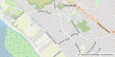 Map of Heswall, Wirral