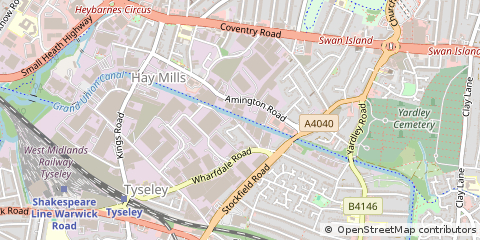 Map of Birmingham, West Midlands