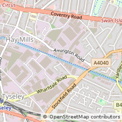 Map of Birmingham, West Midlands