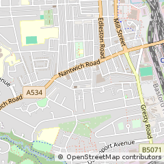 Map of Crewe, Cheshire East