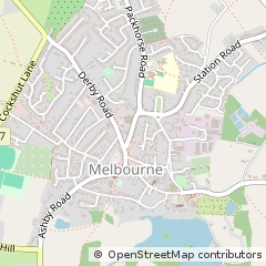 Map of Melbourne, Derbyshire