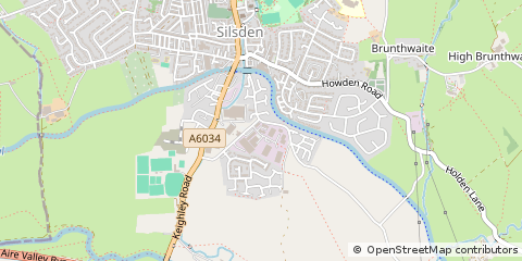 Map of Keighley, West Yorkshire
