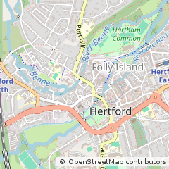 Map of Hertford, Hertfordshire