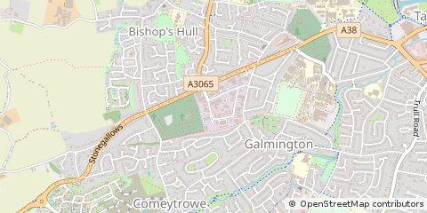Map of Taunton, Somerset