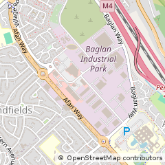 Map of Port Talbot, West Glamorgan