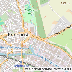 Map of Brighouse, West Yorkshire