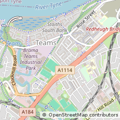 Map of Gateshead, Tyne and Wear