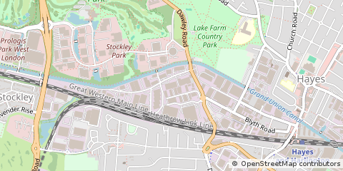 Map of Hayes, Middlesex