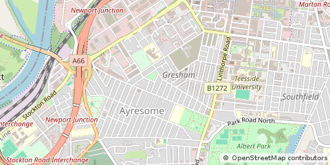 Map of Middlesbrough