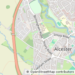 Map of Alcester, Warwickshire