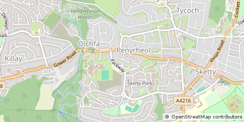 Map of Swansea