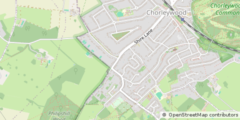 Map of Rickmansworth, Hertfordshire