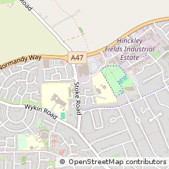 Map of Hinckley, Leicestershire