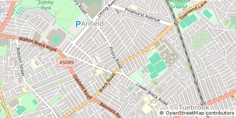 Map of Liverpool, Merseyside