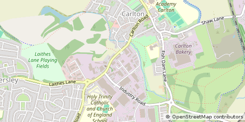 Map of Barnsley, South Yorkshire
