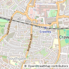 Map of Crawley, West Sussex