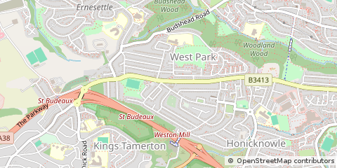 Map of Plymouth, Devon