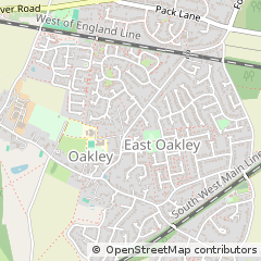 Map of Oakley, Basingstoke