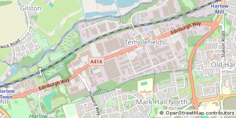 Map of Harlow, Essex