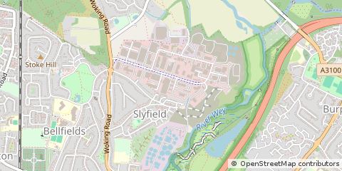 Map of Guildford, Surrey