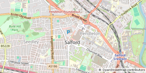 Map of Salford, Manchester