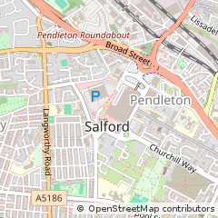 Map of Salford, Manchester