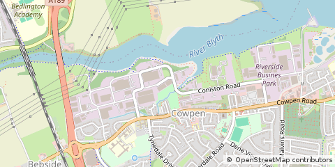 Map of Blyth, Northumberland