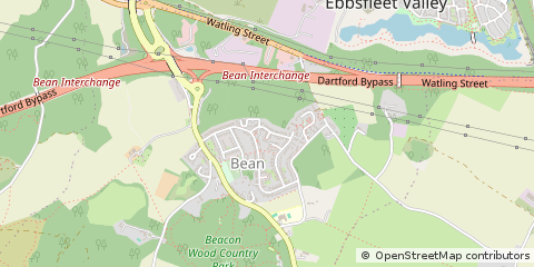 Map of Dartford, Kent