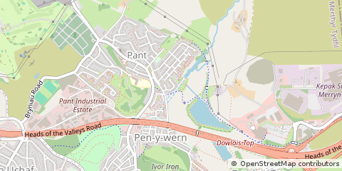 Map of Merthyr Tydfil